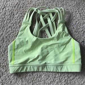 Bright green/yellow lulu bra